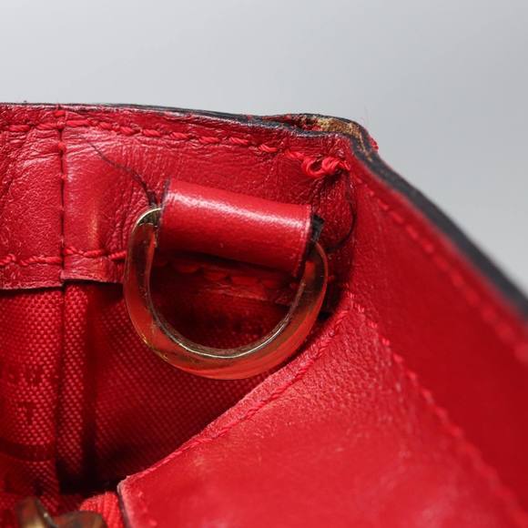 CELINE Hand Bag Leather 2way Red Auth yk13083 - Picture 10 of 16